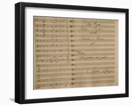 Music Score of Nina, or Girl Driven Mad by Love, 1789-Giovanni Paisiello-Framed Giclee Print