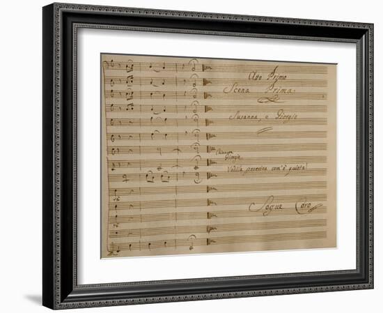 Music Score of Nina, or Girl Driven Mad by Love, 1789-Giovanni Paisiello-Framed Giclee Print
