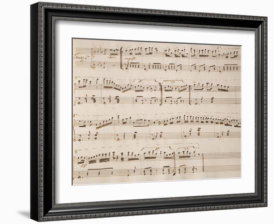 Music Score of Variations for Piano Four Hands-null-Framed Giclee Print