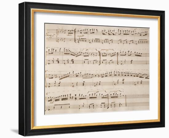 Music Score of Variations for Piano Four Hands-null-Framed Giclee Print