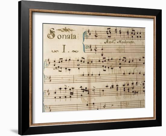 Music Sheet of Sonata No 1-Domenico Scarlatti-Framed Giclee Print