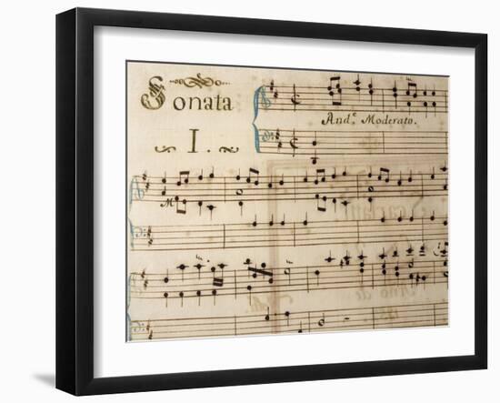 Music Sheet of Sonata No 1-Domenico Scarlatti-Framed Giclee Print