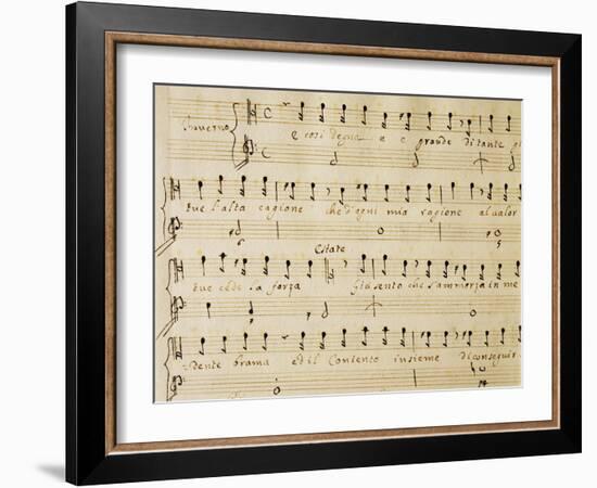 Music Sheet of the Winter, Serenade for Four Voices Dedicated to the Four Seasons, 1720-Domenico Scarlatti-Framed Giclee Print