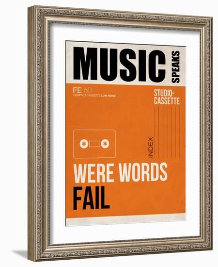 Music Speaks Were Words Fail-NaxArt-Framed Art Print