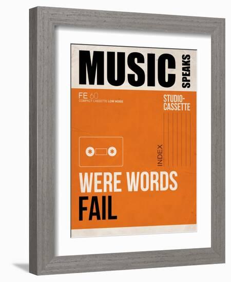 Music Speaks Were Words Fail-NaxArt-Framed Art Print