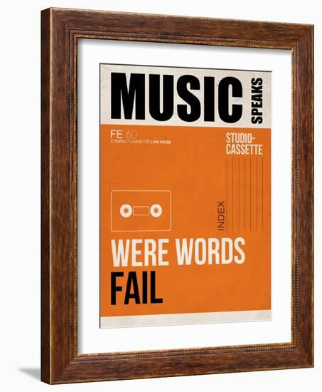 Music Speaks Were Words Fail-NaxArt-Framed Art Print