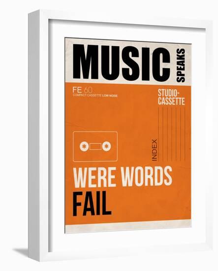 Music Speaks Were Words Fail-NaxArt-Framed Art Print