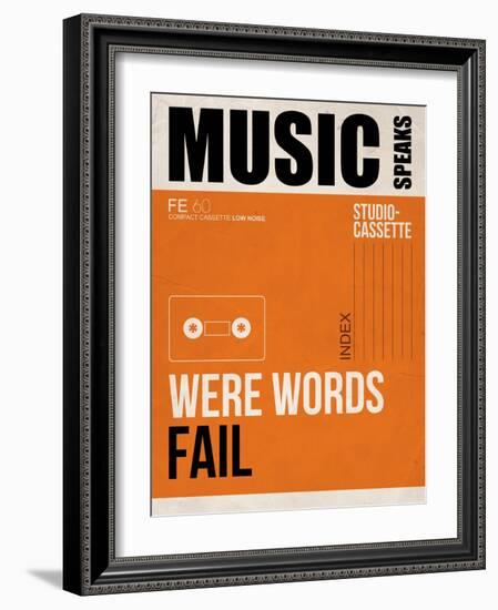 Music Speaks Were Words Fail-NaxArt-Framed Art Print