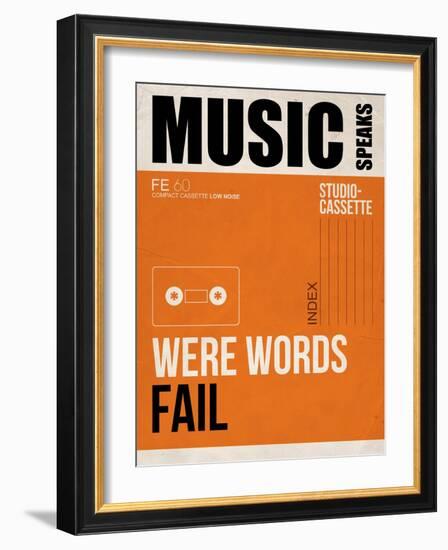 Music Speaks Were Words Fail-NaxArt-Framed Art Print