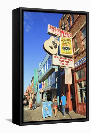 Music Store on Broadway Street, Nashville, Tennessee, United States of America, North America-Richard Cummins-Framed Premier Image Canvas