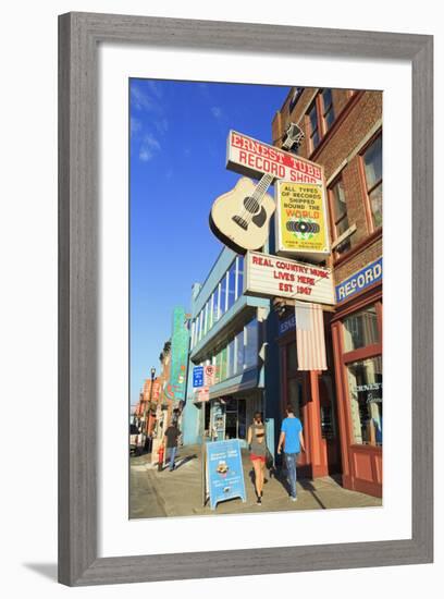 Music Store on Broadway Street, Nashville, Tennessee, United States of America, North America-Richard Cummins-Framed Photographic Print