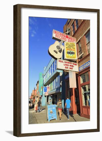 Music Store on Broadway Street, Nashville, Tennessee, United States of America, North America-Richard Cummins-Framed Photographic Print