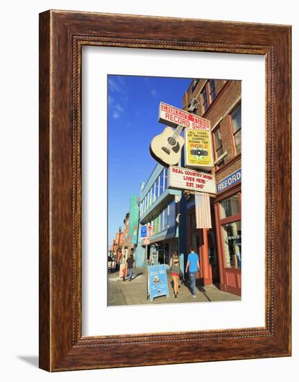 Music Store on Broadway Street, Nashville, Tennessee, United States of America, North America-Richard Cummins-Framed Photographic Print