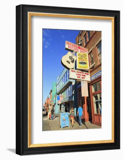 Music Store on Broadway Street, Nashville, Tennessee, United States of America, North America-Richard Cummins-Framed Photographic Print