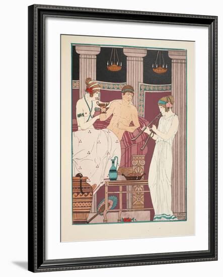 Music Therapy, Illustration from 'The Works of Hippocrates', 1934 (Colour Litho)-Joseph Kuhn-Regnier-Framed Giclee Print