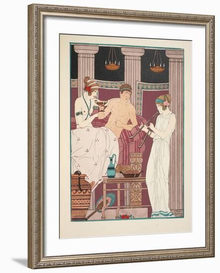 Music Therapy, Illustration from 'The Works of Hippocrates', 1934 (Colour Litho)-Joseph Kuhn-Regnier-Framed Giclee Print