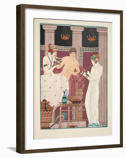 Music Therapy, Illustration from 'The Works of Hippocrates', 1934 (Colour Litho)-Joseph Kuhn-Regnier-Framed Giclee Print