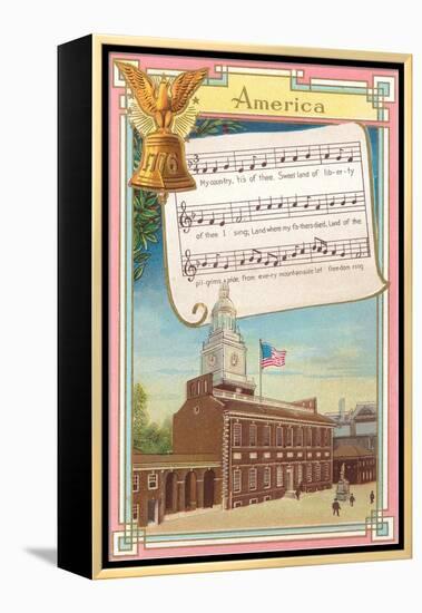 Music to America, My Country 'Tis of Thee-null-Framed Stretched Canvas