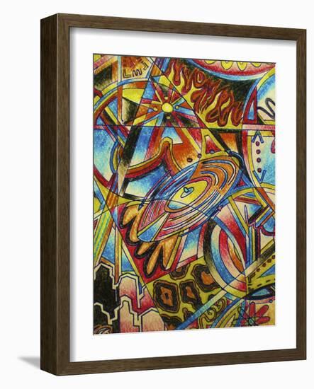 Music-Abstract Graffiti-Framed Giclee Print