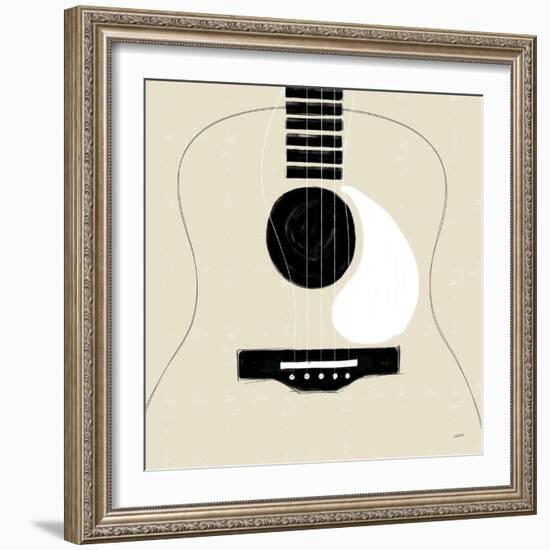 Musical Abstract I Guitar Cream-Leah York-Framed Art Print