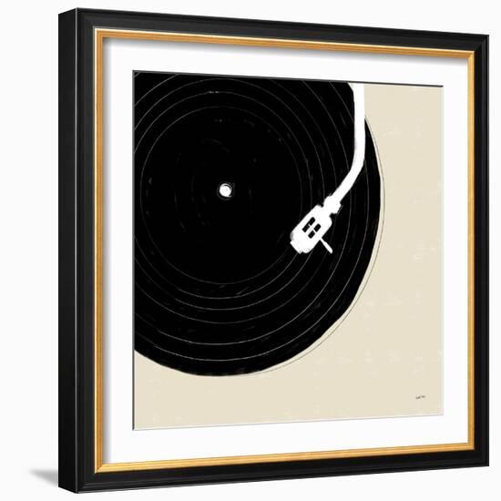 Musical Abstract II Record Cream-Leah York-Framed Art Print