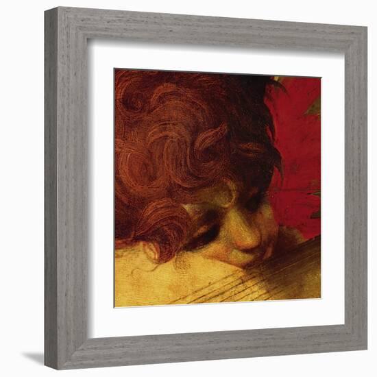 Musical Angel (detail)-Rosso Fiorentino (Battista di Jacopo)-Framed Art Print