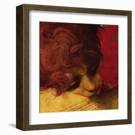 Musical Angel (detail)-Rosso Fiorentino (Battista di Jacopo)-Framed Art Print