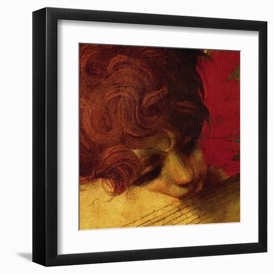 Musical Angel (detail)-Rosso Fiorentino (Battista di Jacopo)-Framed Art Print