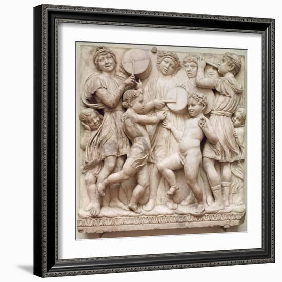 Musical Angels, Relief from the Cantoria, c.1432-38-Luca Della Robbia-Framed Giclee Print