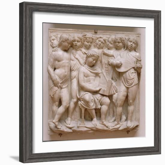 Musical Angels, Relief from the Cantoria, C.1432-38-Luca Della Robbia-Framed Giclee Print