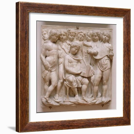 Musical Angels, Relief from the Cantoria, C.1432-38-Luca Della Robbia-Framed Giclee Print