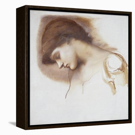 Musical Attendant, from Rose Bower Series-Edward Burne-Jones-Framed Premier Image Canvas