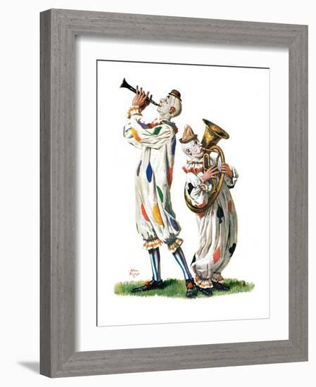 "Musical Clowns,"August 10, 1929-Alan Foster-Framed Giclee Print