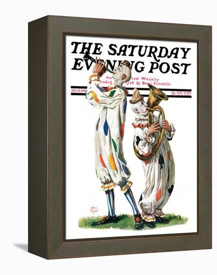 "Musical Clowns," Saturday Evening Post Cover, August 10, 1929-Alan Foster-Framed Premier Image Canvas