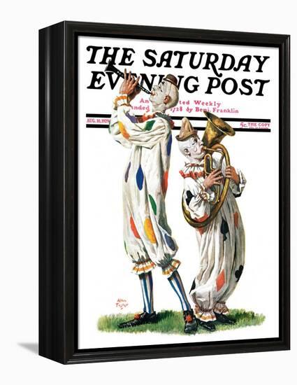 "Musical Clowns," Saturday Evening Post Cover, August 10, 1929-Alan Foster-Framed Premier Image Canvas