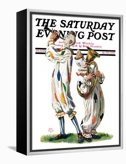 "Musical Clowns," Saturday Evening Post Cover, August 10, 1929-Alan Foster-Framed Premier Image Canvas