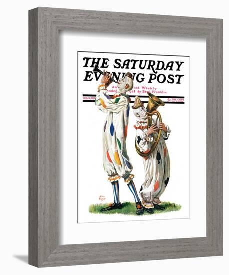 "Musical Clowns," Saturday Evening Post Cover, August 10, 1929-Alan Foster-Framed Giclee Print