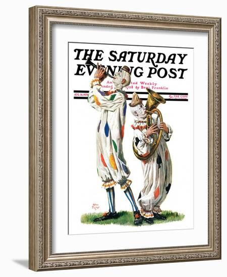 "Musical Clowns," Saturday Evening Post Cover, August 10, 1929-Alan Foster-Framed Giclee Print