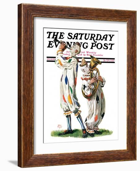 "Musical Clowns," Saturday Evening Post Cover, August 10, 1929-Alan Foster-Framed Giclee Print