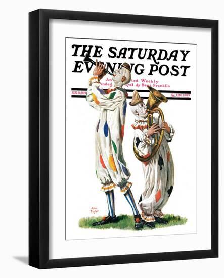 "Musical Clowns," Saturday Evening Post Cover, August 10, 1929-Alan Foster-Framed Giclee Print