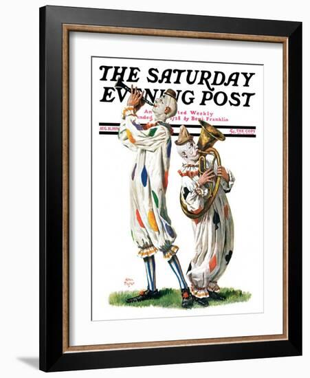 "Musical Clowns," Saturday Evening Post Cover, August 10, 1929-Alan Foster-Framed Giclee Print