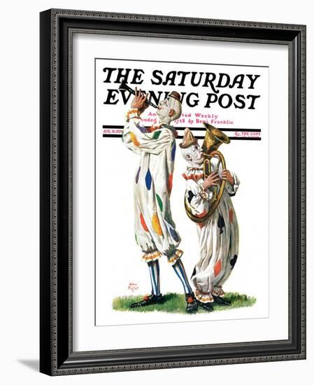 "Musical Clowns," Saturday Evening Post Cover, August 10, 1929-Alan Foster-Framed Giclee Print