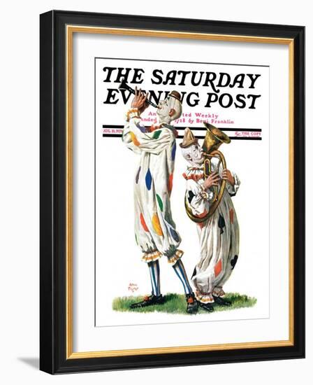 "Musical Clowns," Saturday Evening Post Cover, August 10, 1929-Alan Foster-Framed Giclee Print