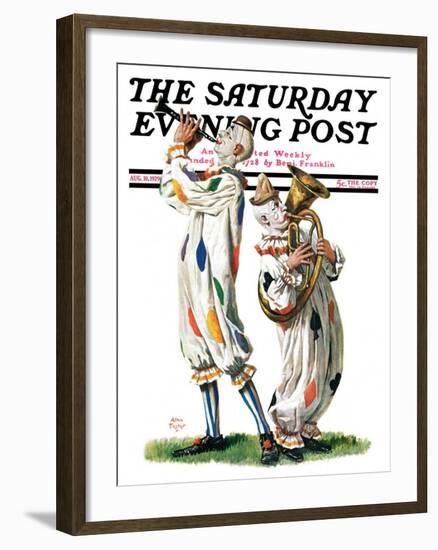 "Musical Clowns," Saturday Evening Post Cover, August 10, 1929-Alan Foster-Framed Giclee Print