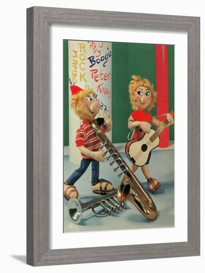 Musical Dolls-null-Framed Art Print