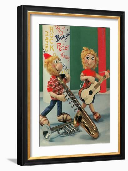 Musical Dolls-null-Framed Art Print