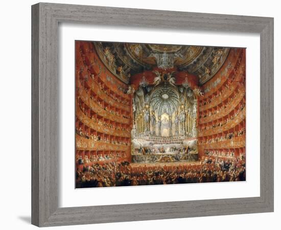 Musical Feast Given by the Cardinal De La Rochefoucauld in the Teatro Argentina in Rome in 1747-Giovanni Paolo Panini-Framed Giclee Print