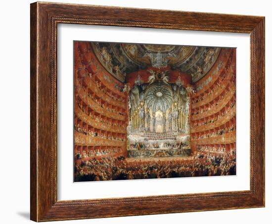 Musical Feast Given by the Cardinal De La Rochefoucauld in the Teatro Argentina in Rome in 1747-Giovanni Paolo Panini-Framed Giclee Print