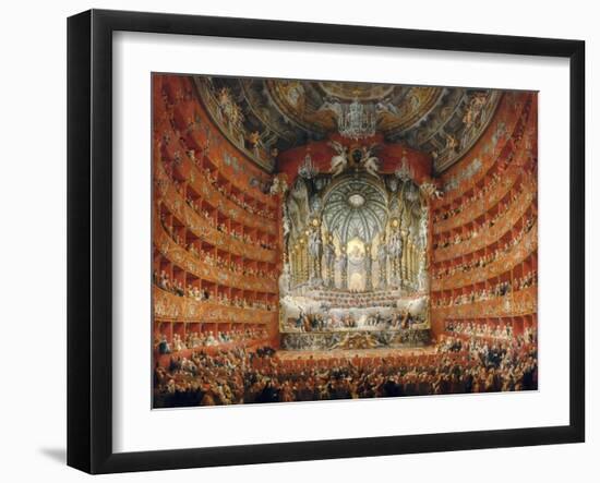 Musical Feast Given by the Cardinal De La Rochefoucauld in the Teatro Argentina in Rome in 1747-Giovanni Paolo Panini-Framed Giclee Print