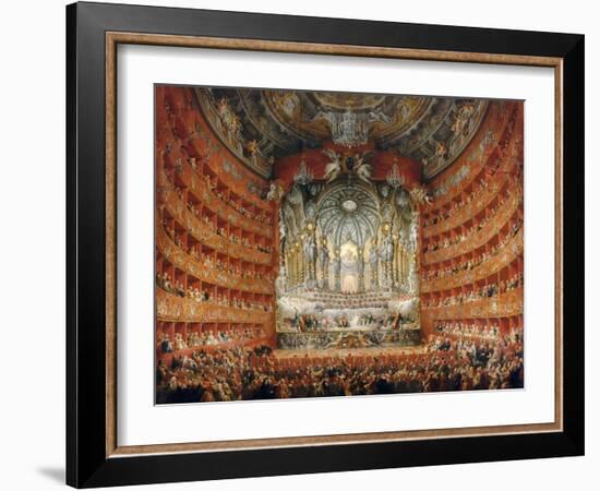 Musical Feast Given by the Cardinal De La Rochefoucauld in the Teatro Argentina in Rome in 1747-Giovanni Paolo Panini-Framed Giclee Print